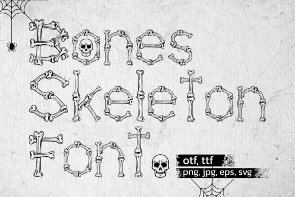 Bones Skeleton: A Unique Display Font for Spooky and Creative Designs
