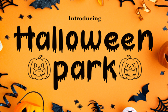 Halloween Park: A Dripping Font for October Designs