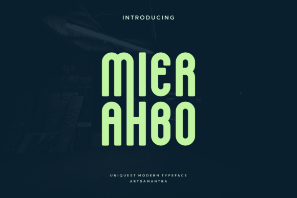 Mierahbo: A Futuristic Display Font for Bold Designs