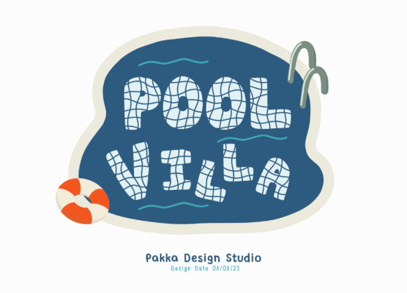 Pool Villa Font: A Quirky Display Choice for Modern Design